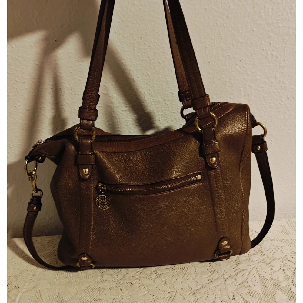 Coach Alexandra Tote/Shoulder Bag Bronze Leather Pre-owned
